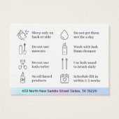 Handtekening UV Gloss Holographic Lash Aftercare K Visitekaartje (Achterkant)