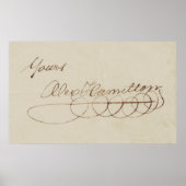 HANDTEKENING VAN ALEXANDER HAMILTON POSTER (Voorkant)