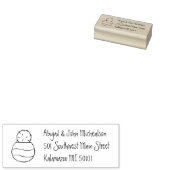 Handtekening van Cactus Return Address Craft Stamp Rubberstempel (Gestempeld)