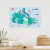 Handtekening van Canada met illustraties Poster (Keuken)