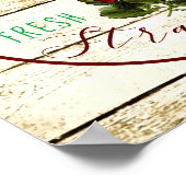 Handtekening van de aardbeienmarkt van de landbouw poster (Hoek)