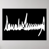 Handtekening van de handtekening van Donald Trump Poster (Voorkant)