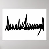 Handtekening van de handtekening van Donald Trump Poster (Voorkant)