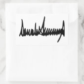 Handtekening van de handtekening van Donald Trump Rechthoekige Sticker (Tas)