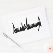 Handtekening van de handtekening van Donald Trump Rechthoekige Sticker (Envelop)