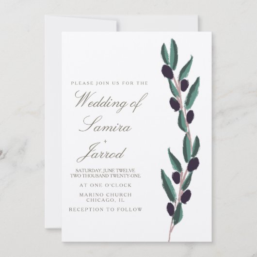 Handtekening van de Italiaanse olive-afdeling Wedd (Voorkant)