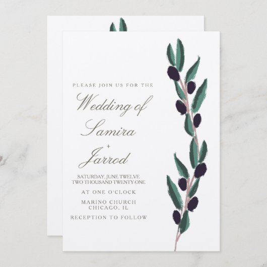 Handtekening van de Italiaanse olive-afdeling Wedd (Voorkant / Achterkant)