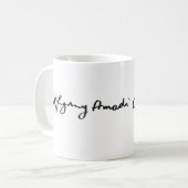 Handtekening van de Musicus Wolfgang Amadeus Mozar Koffiemok (Voorkant links)