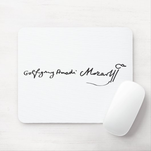 Handtekening van de Musicus Wolfgang Amadeus Mozar Muismat (Met muis)