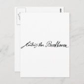 Handtekening van de muzikant Ludwig van Beethoven Briefkaart (Voorkant / Achterkant)