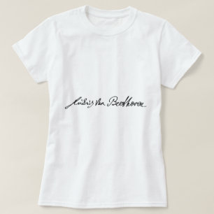 Handtekening van de muzikant Ludwig van Beethoven T-shirt