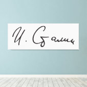 Handtekening van de premier van de Sovjet-Unie Jos Canvas Afdruk (Insitu (Houten vloer))