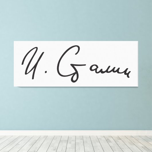 Handtekening van de premier van de Sovjet-Unie Jos Canvas Afdruk (Insitu (Houten vloer))