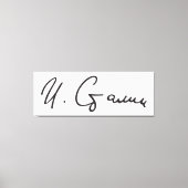 Handtekening van de premier van de Sovjet-Unie Jos Canvas Afdruk (Voorkant)
