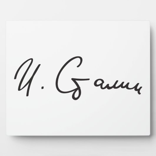 Handtekening van de premier van de Sovjet-Unie Jos Fotoplaat (Voorkant)