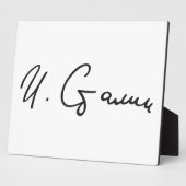 Handtekening van de premier van de Sovjet-Unie Jos Fotoplaat (Zijkant)