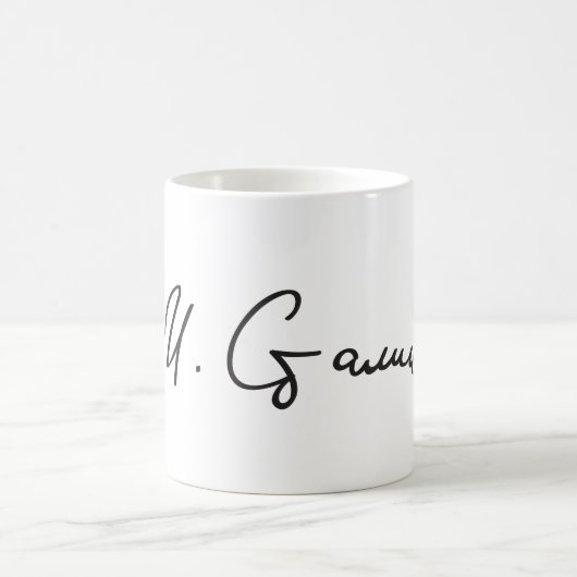 Handtekening van de premier van de Sovjet-Unie Jos Koffiemok (Center)