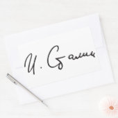 Handtekening van de premier van de Sovjet-Unie Jos Rechthoekige Sticker (Envelop)