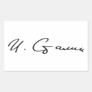 Handtekening van de premier van de Sovjet-Unie Jos Rechthoekige Sticker