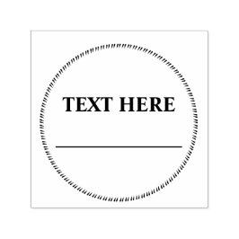 Handtekening van de ronde datum van het DIY-bedrij Zelfinktende Stempel