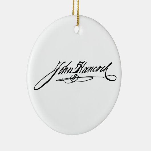 Handtekening van de stichter John Hancock Keramisch Ornament (Rechts)
