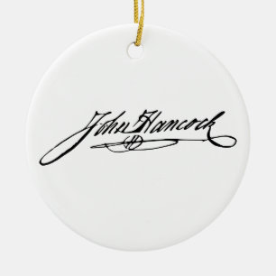 Handtekening van de stichter John Hancock Keramisch Ornament