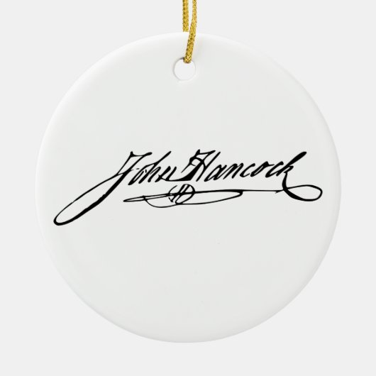 Handtekening van de stichter John Hancock Keramisch Ornament (Voorkant)