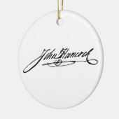 Handtekening van de stichter John Hancock Keramisch Ornament (Links)