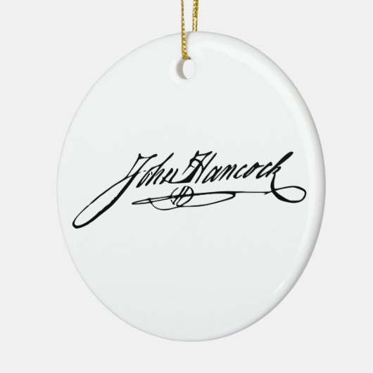 Handtekening van de stichter John Hancock Keramisch Ornament (Links)