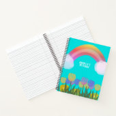 Handtekening van de waterkleur Tulps regenboog | B Notitieboek (Binnen)