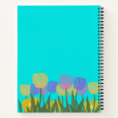 Handtekening van de waterkleur Tulps regenboog | B Notitieboek (Achterkant)