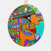 Handtekening van EDDArt - farao 1 Keramisch Ornament (Links)