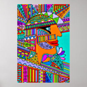 Handtekening van EDDArt - farao 1 Poster