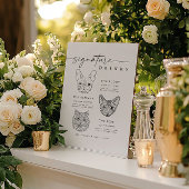 Handtekening van een hond en kat Drinken Bar Sign Poster