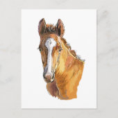 Handtekening van een schattig hoefblad met kussenh briefkaart (Voorkant)