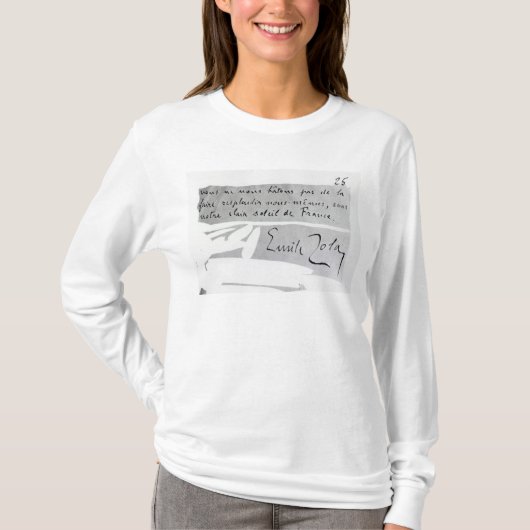 Handtekening van Emile Zola T-shirt (Voorkant)