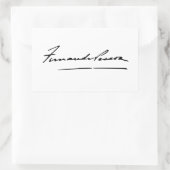 Handtekening van Fernando Pessoa Rechthoekige Sticker (Tas)