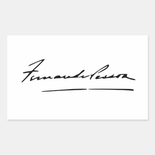 Handtekening van Fernando Pessoa Rechthoekige Sticker (Voorkant)