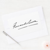 Handtekening van Fernando Pessoa Rechthoekige Sticker (Envelop)