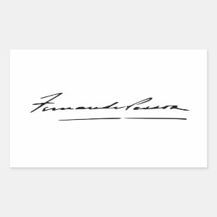 Handtekening van Fernando Pessoa Rechthoekige Sticker