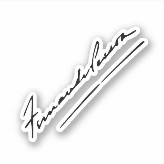 Handtekening van Fernando Pessoa Sticker (Voorkant)