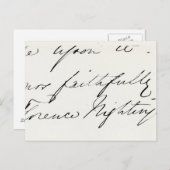 Handtekening van Florence Nightingale Briefkaart (Voorkant / Achterkant)