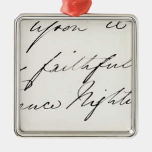 Handtekening van Florence Nightingale Metalen Ornament