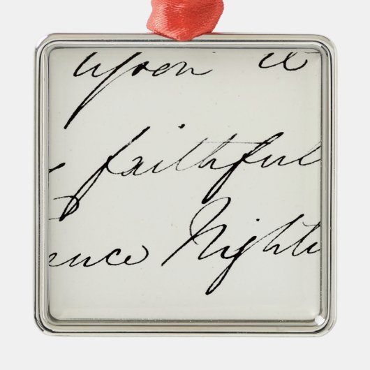 Handtekening van Florence Nightingale Metalen Ornament (Voorkant)