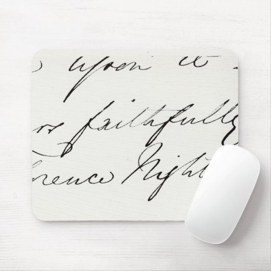 Handtekening van Florence Nightingale Muismat (Met muis)