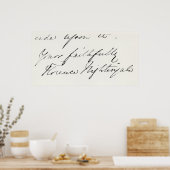 Handtekening van Florence Nightingale Poster (Keuken)