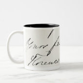 Handtekening van Florence Nightingale Tweekleurige Koffiemok (Links)