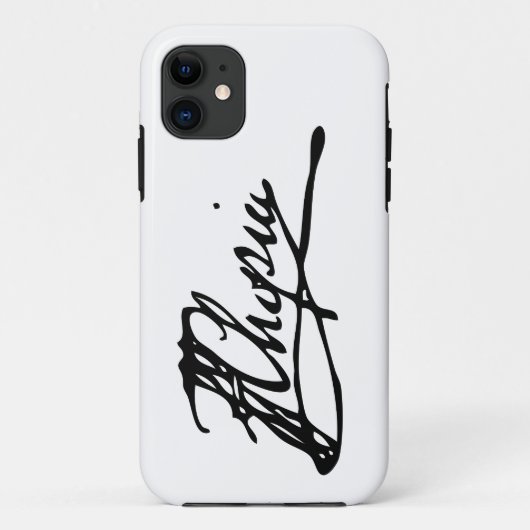Handtekening van Frédéric Chopin Case-Mate iPhone Case (Achterkant)