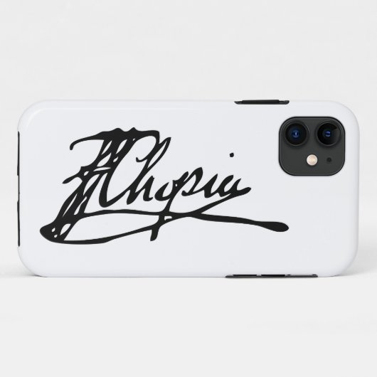 Handtekening van Frédéric Chopin Case-Mate iPhone Case (Achterkant (horizontaal))