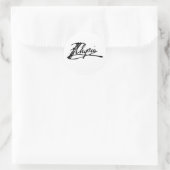 Handtekening van Frédéric Chopin Ronde Sticker (Tas)